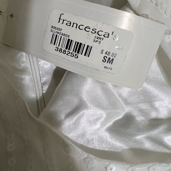 NWT Francesca’s white dress small - Picture 4 of 7